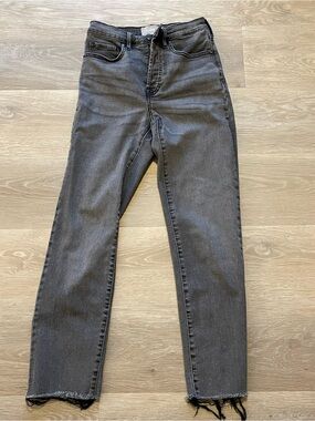 Everlane High-Rise Women's Dark Grey Cigarette Jeans 26